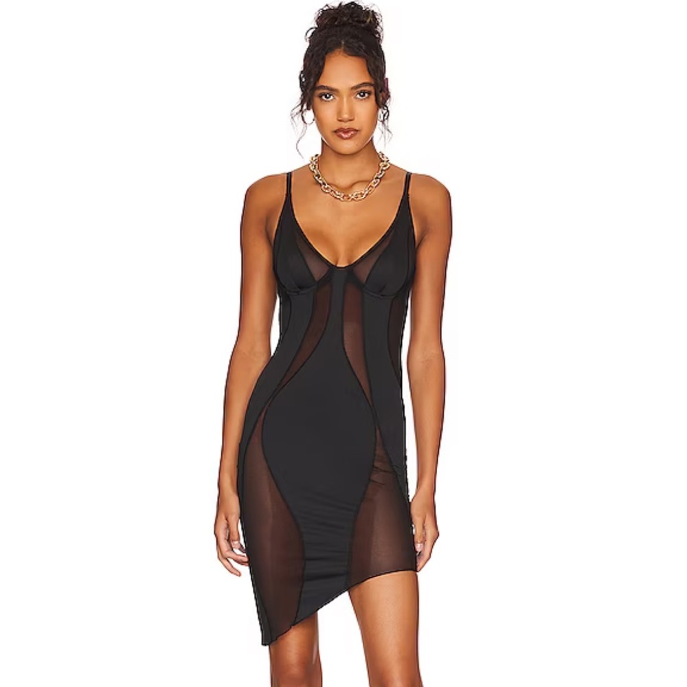 REVOLVE Sexy Asymmetrical Black Dress